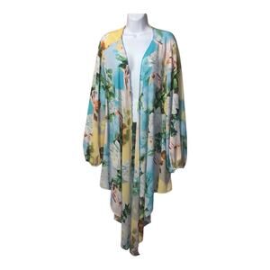 Melissa McCarthy Seven7 Floral Kimono 2X Coverup Top Boho Festival